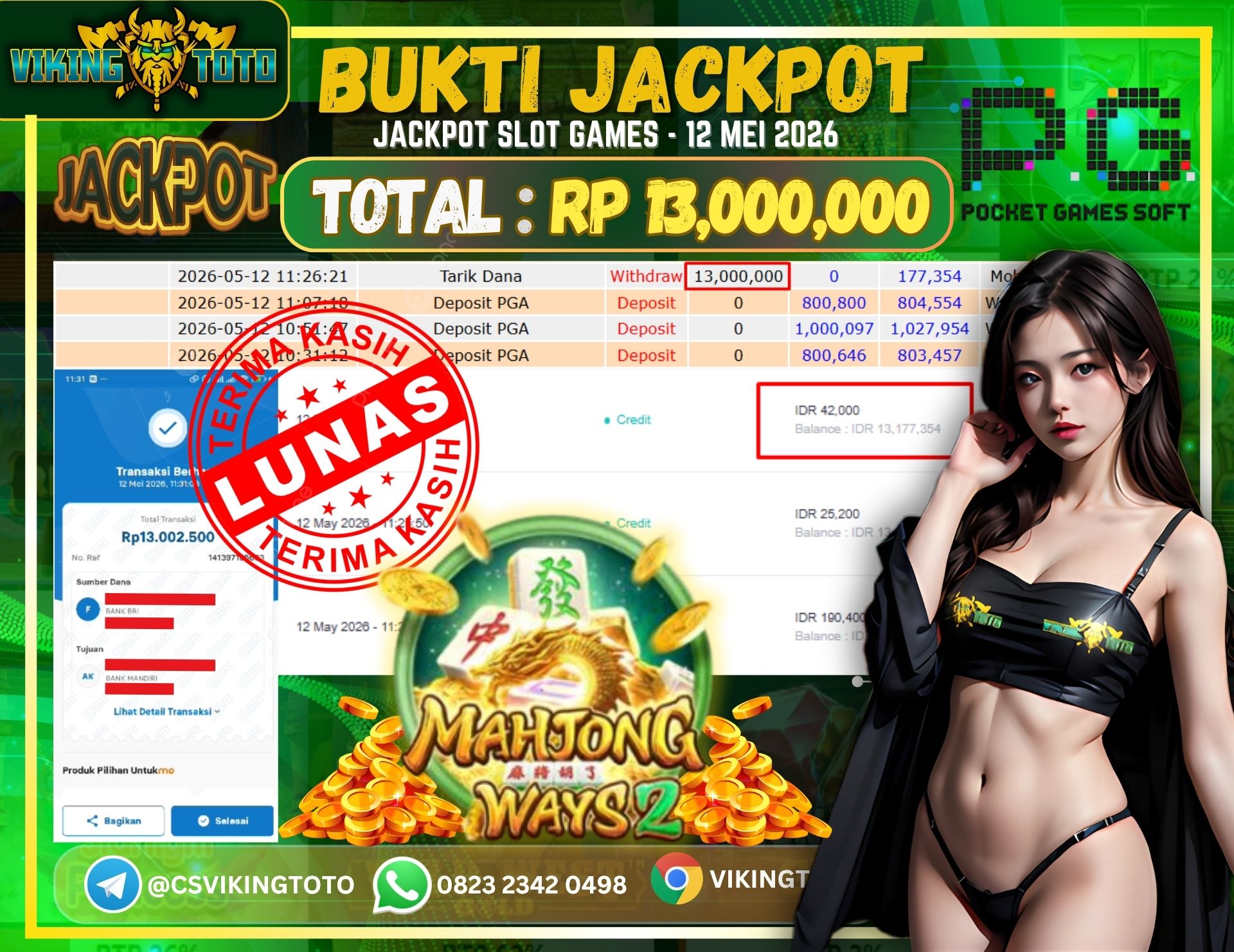Bukti Jackpot Lunas VikingToto