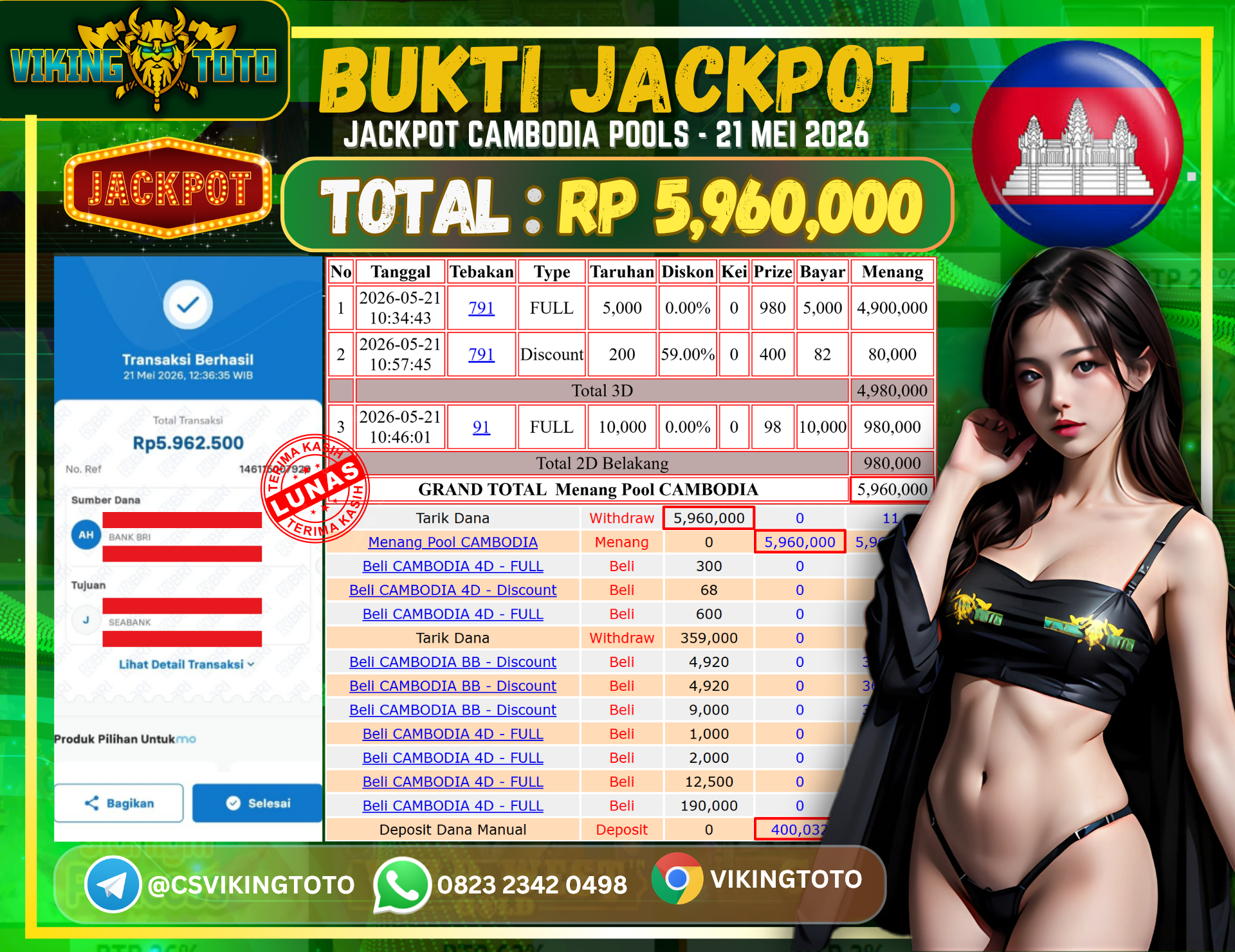 Bukti Jackpot Lunas VikingToto