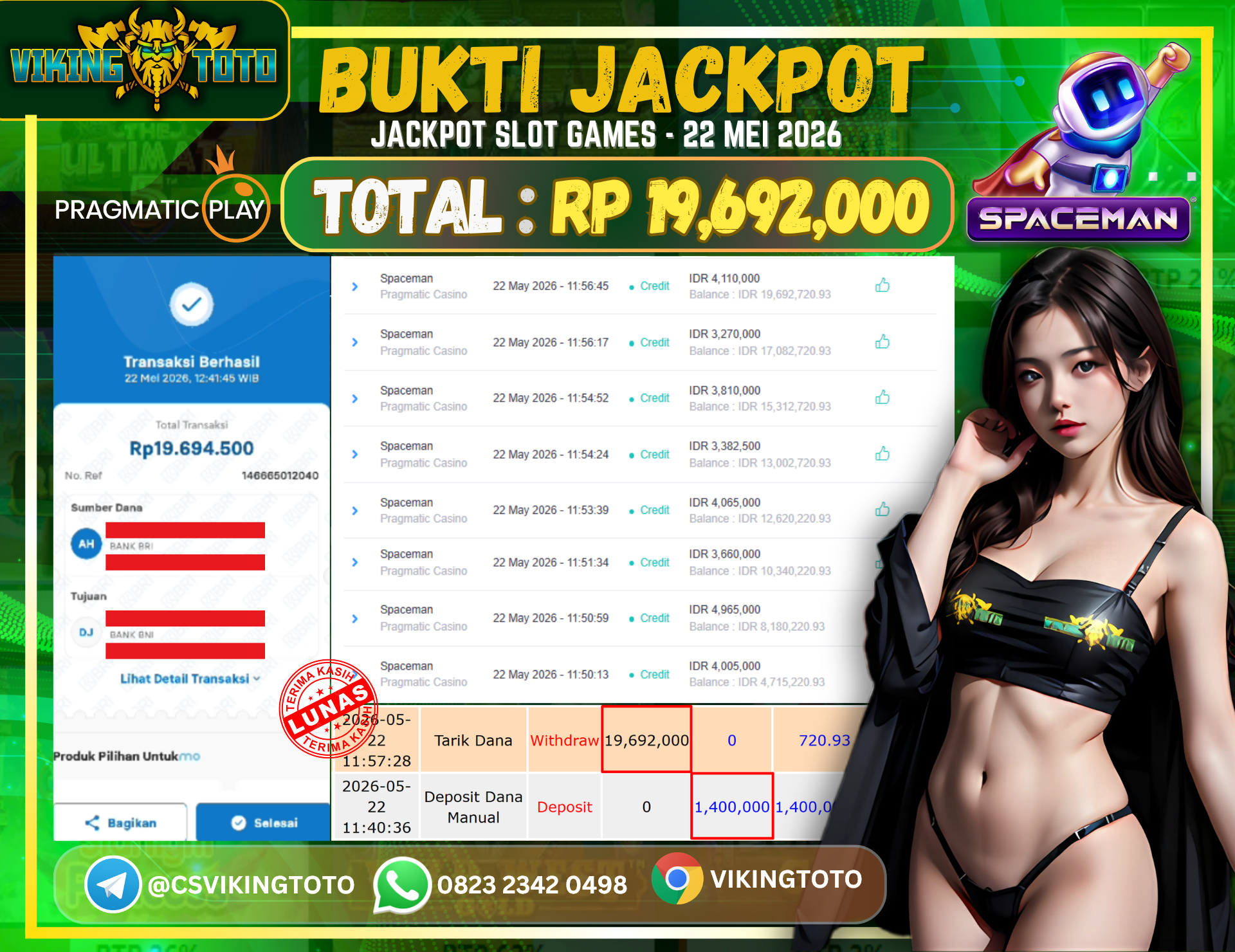 Bukti Jackpot Lunas VikingToto