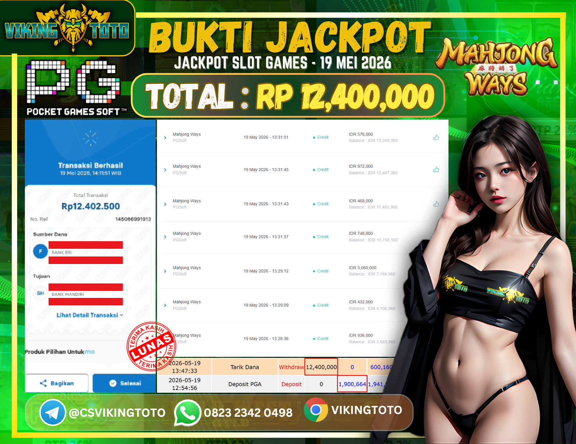 Bukti Jackpot Lunas VikingToto