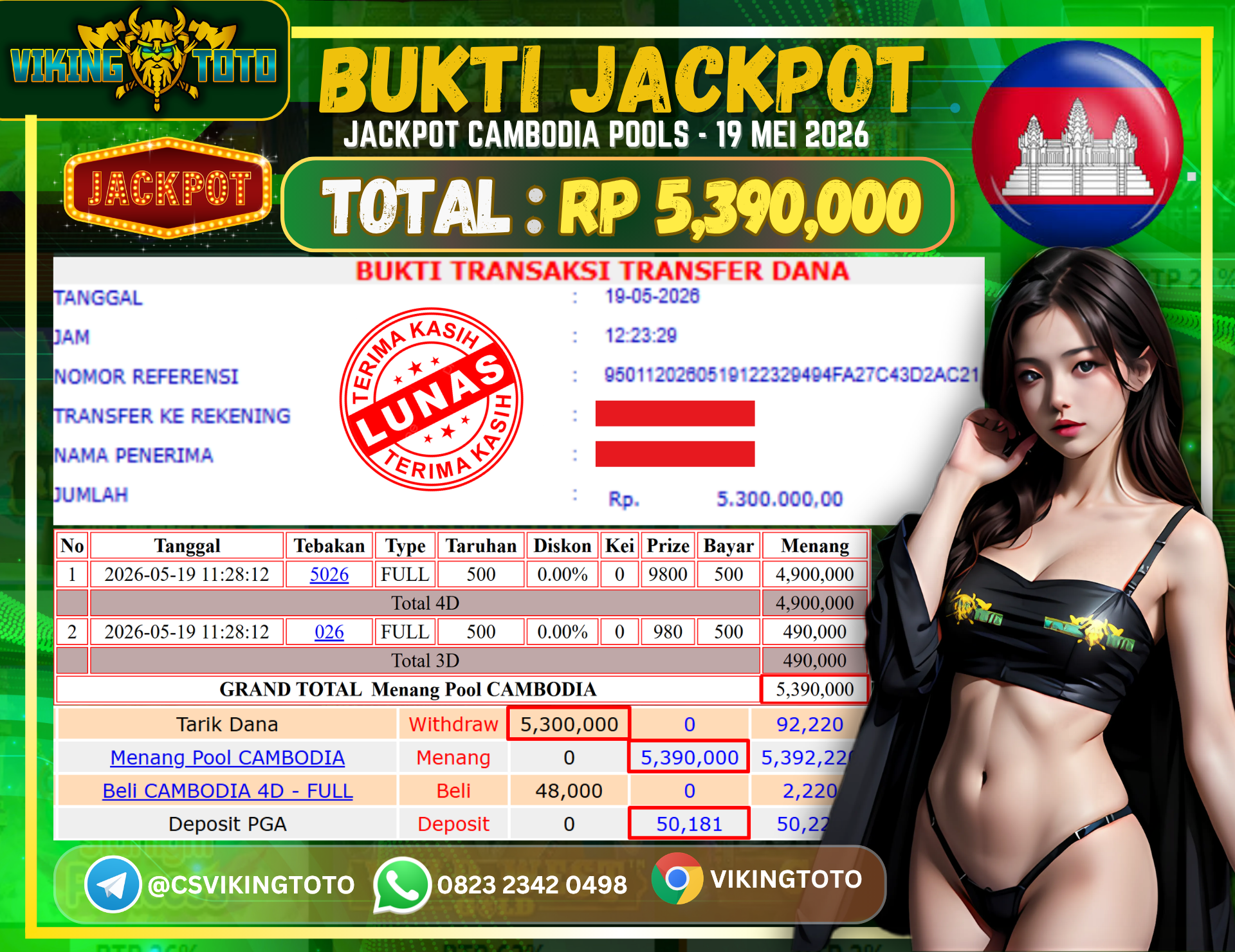 Bukti Jackpot Lunas VikingToto