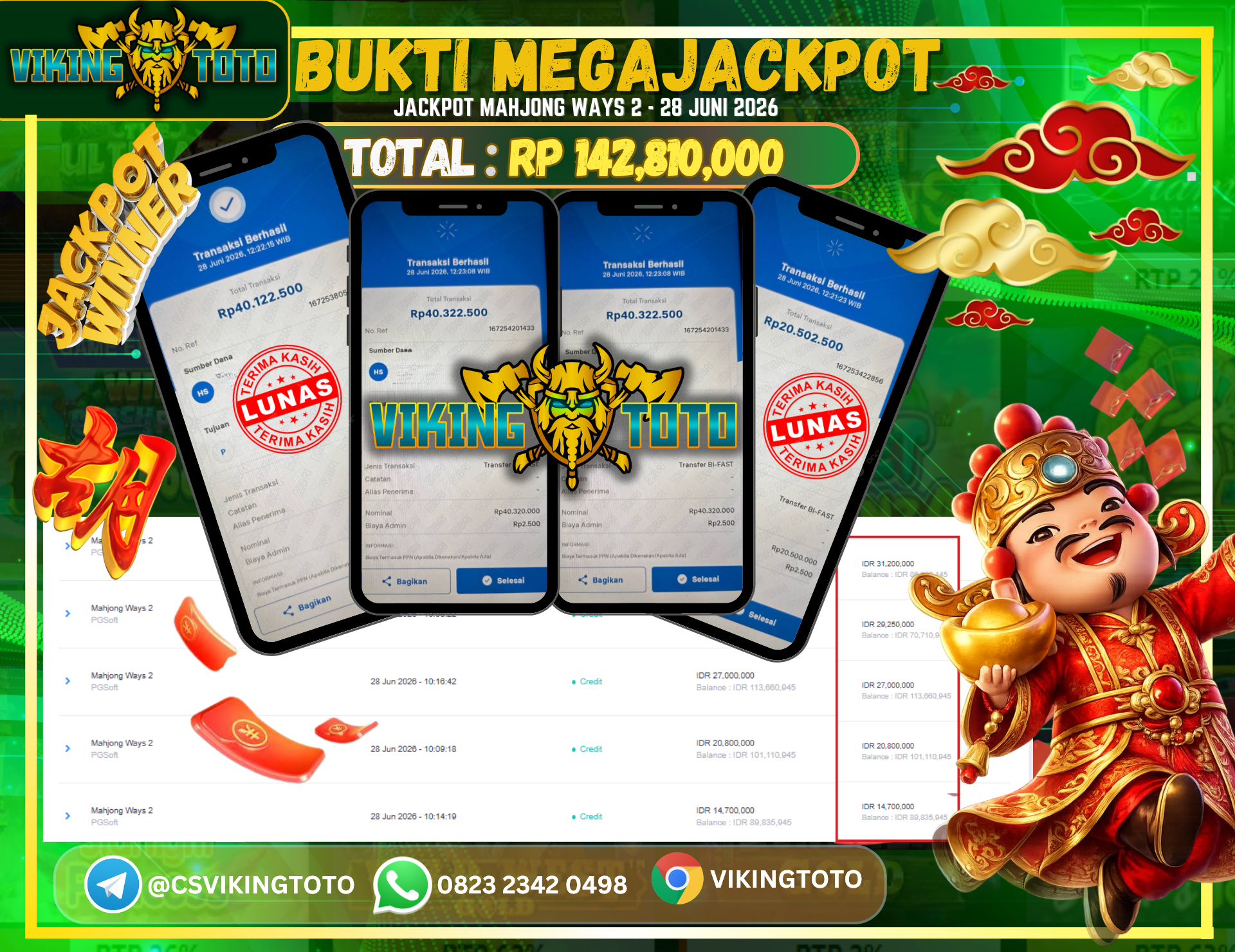 Bukti Jackpot Lunas VikingToto