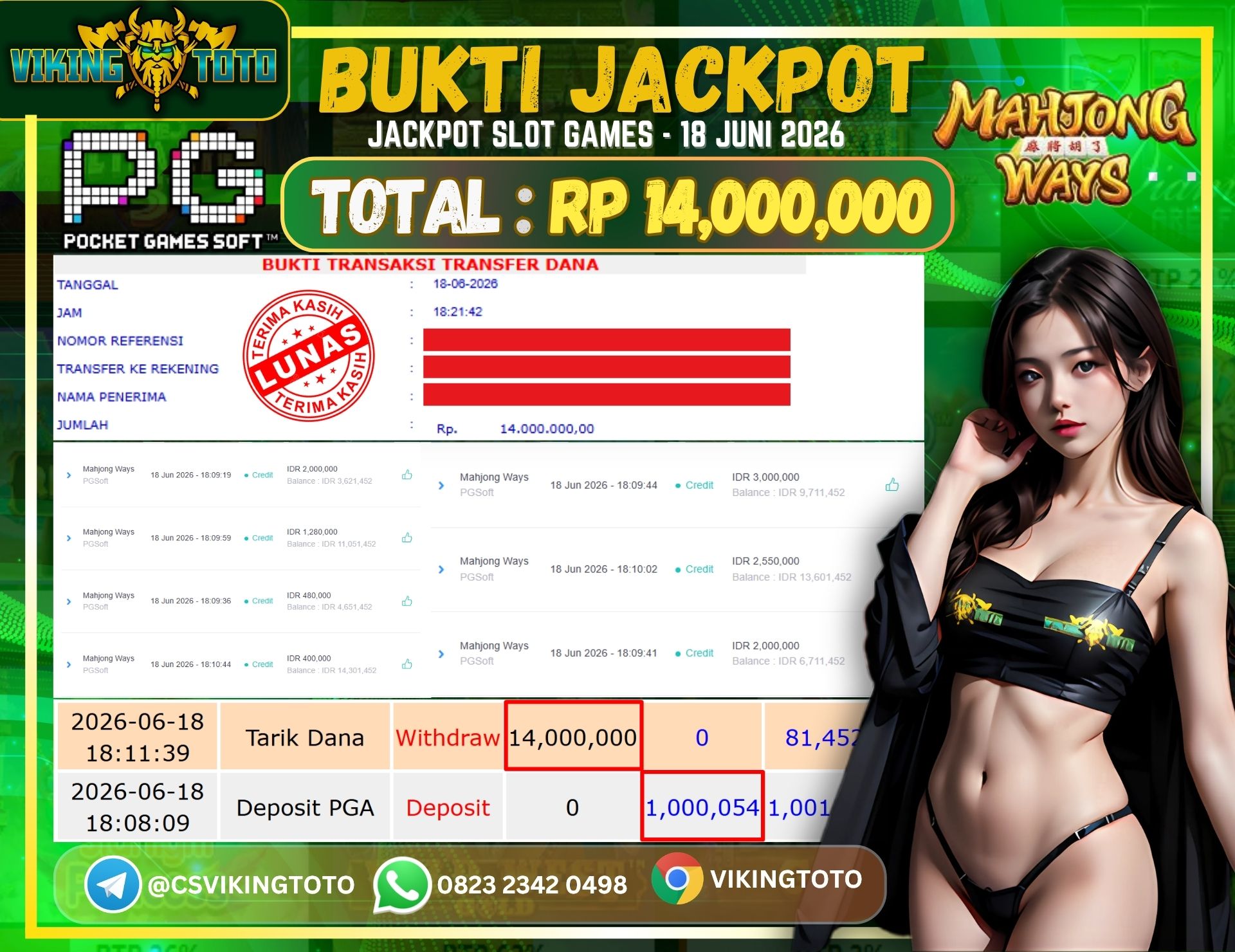 Bukti Jackpot Lunas VikingToto