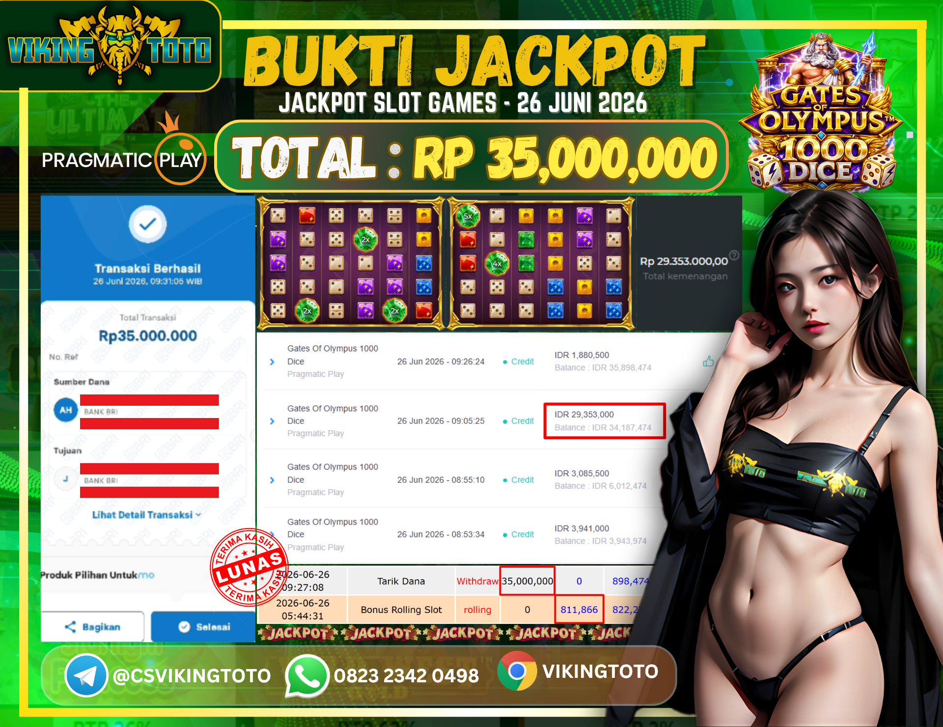 Bukti Jackpot Lunas VikingToto