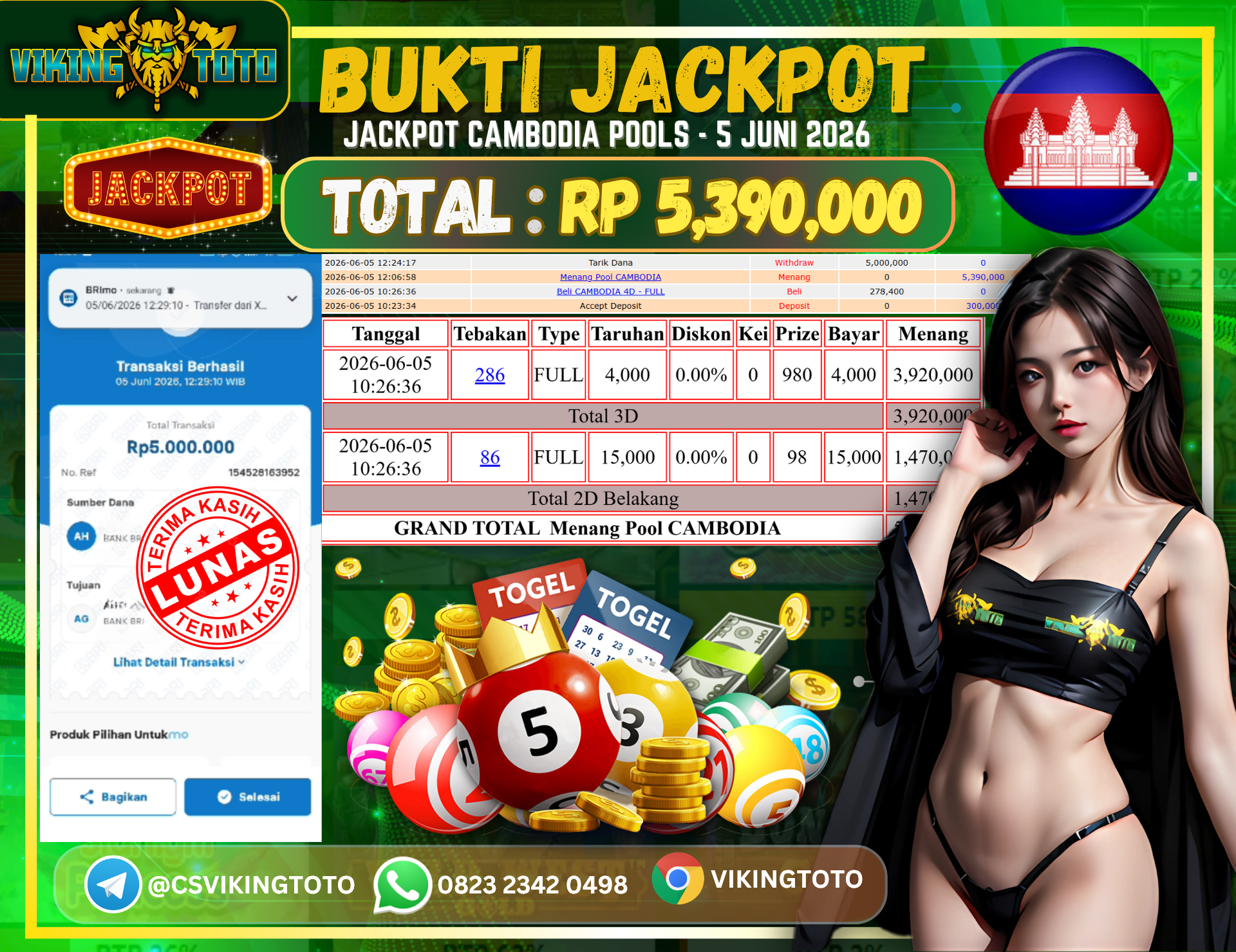 Bukti Jackpot Lunas VikingToto