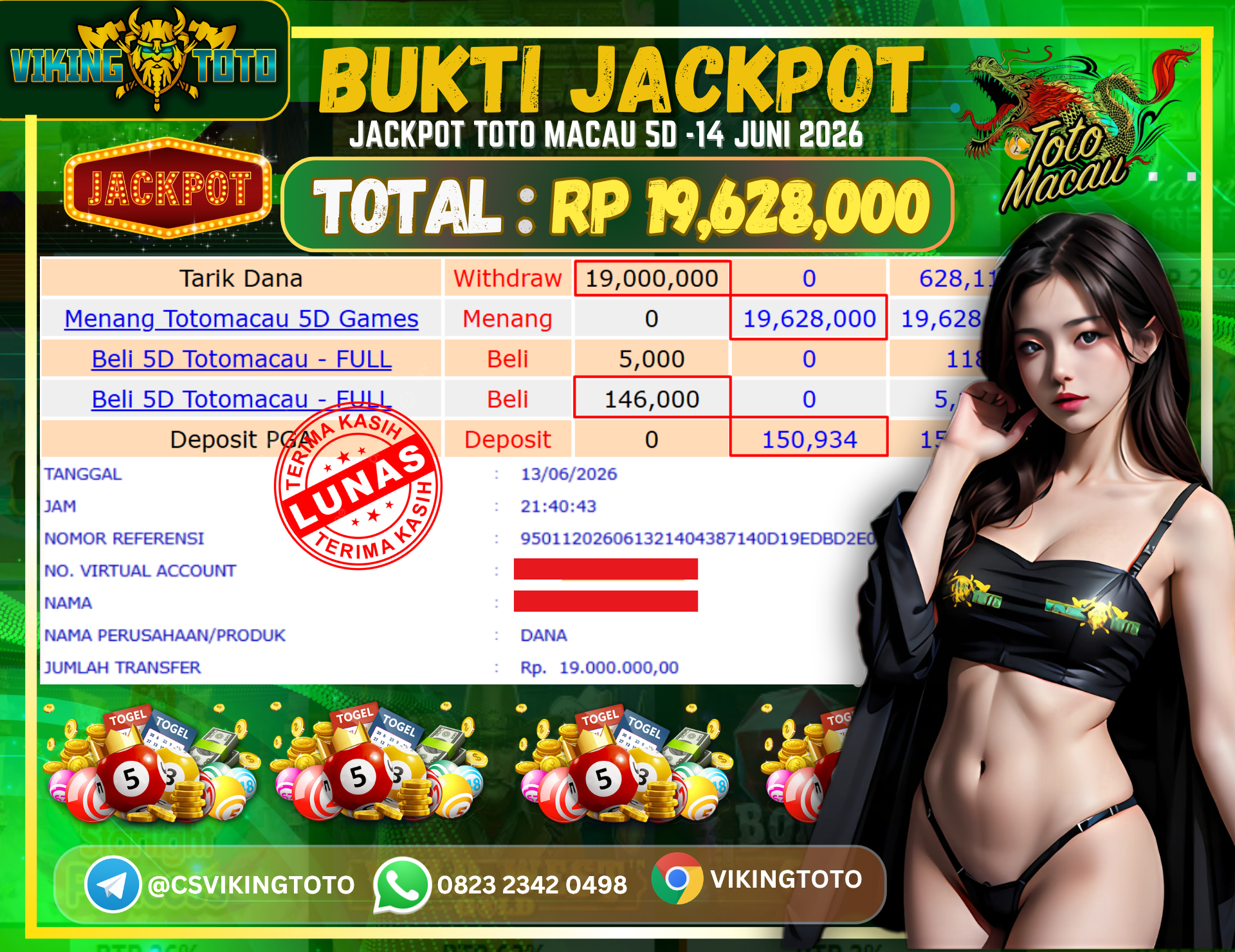 Bukti Jackpot Lunas VikingToto