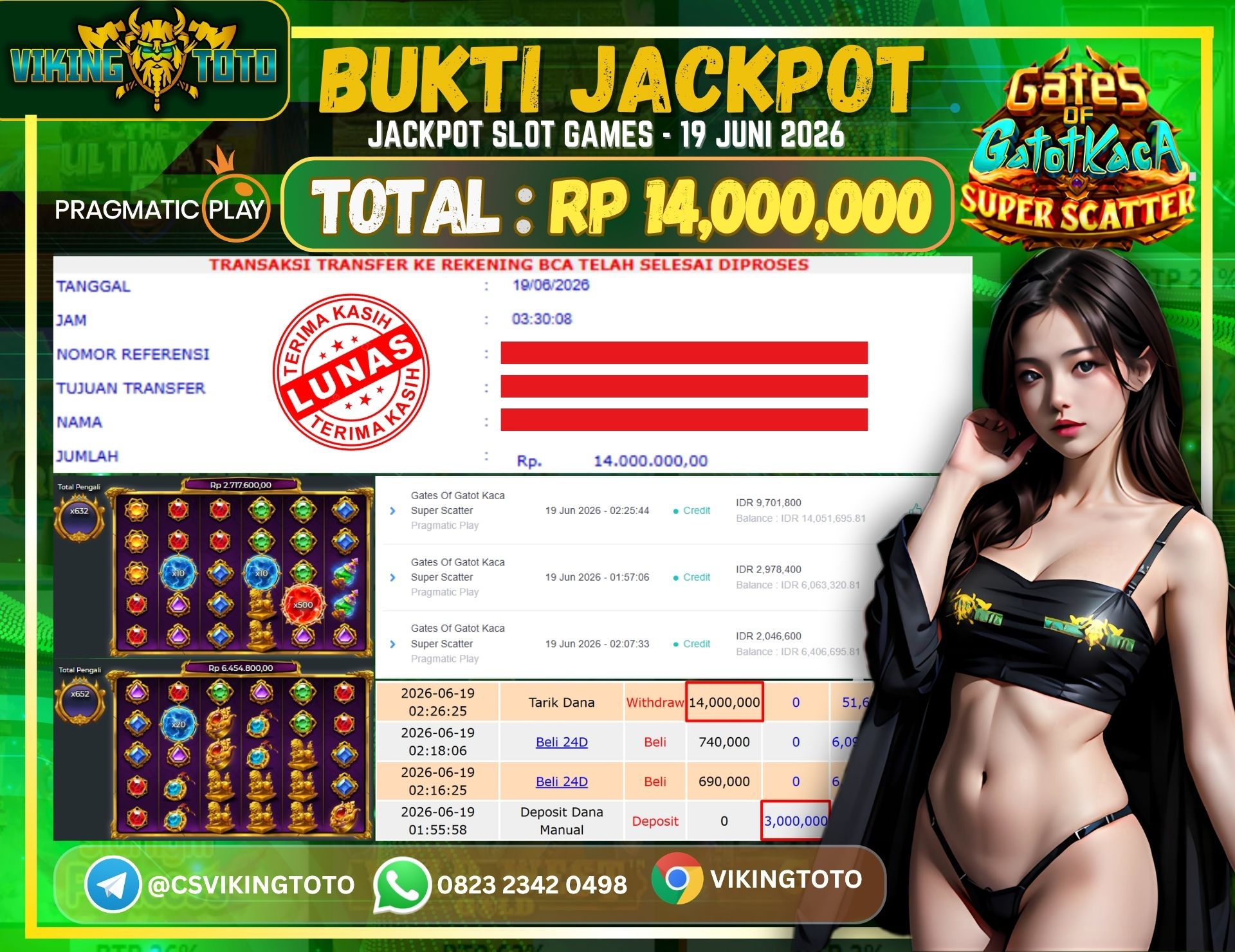 Bukti Jackpot Lunas VikingToto