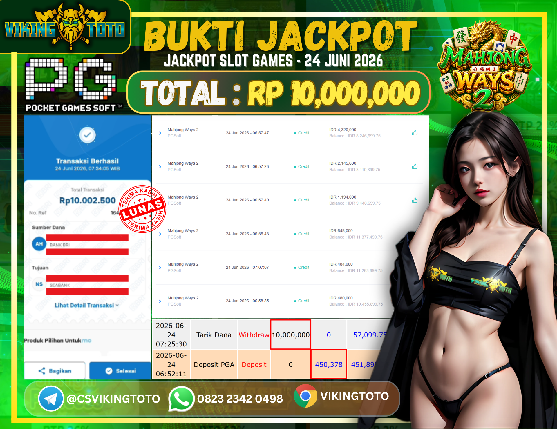 Bukti Jackpot Lunas VikingToto