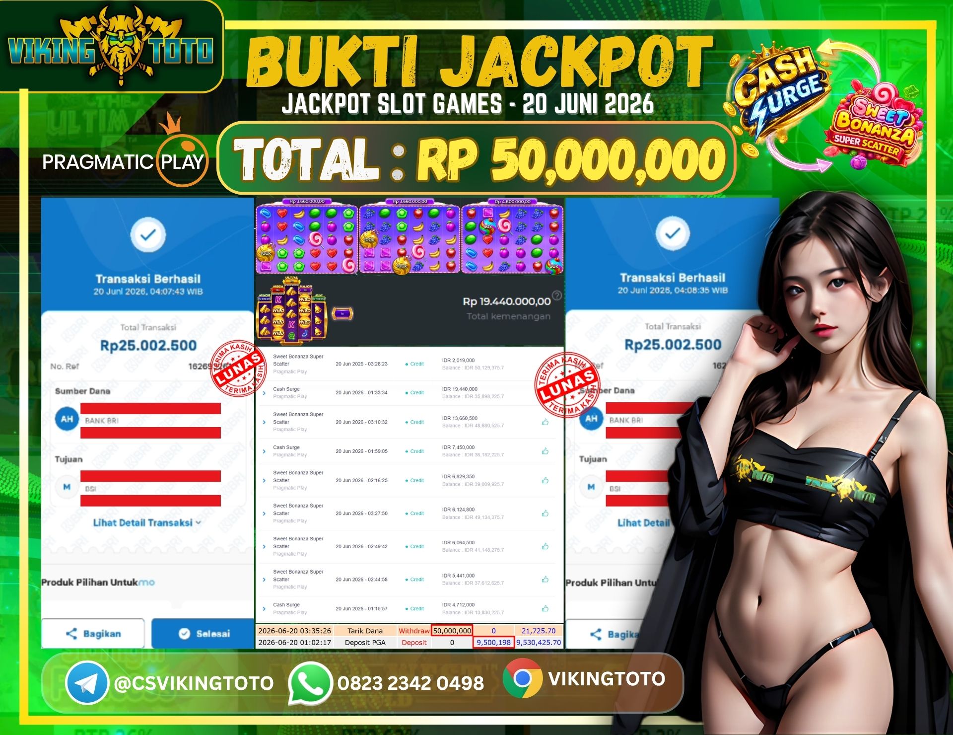 Bukti Jackpot Lunas VikingToto