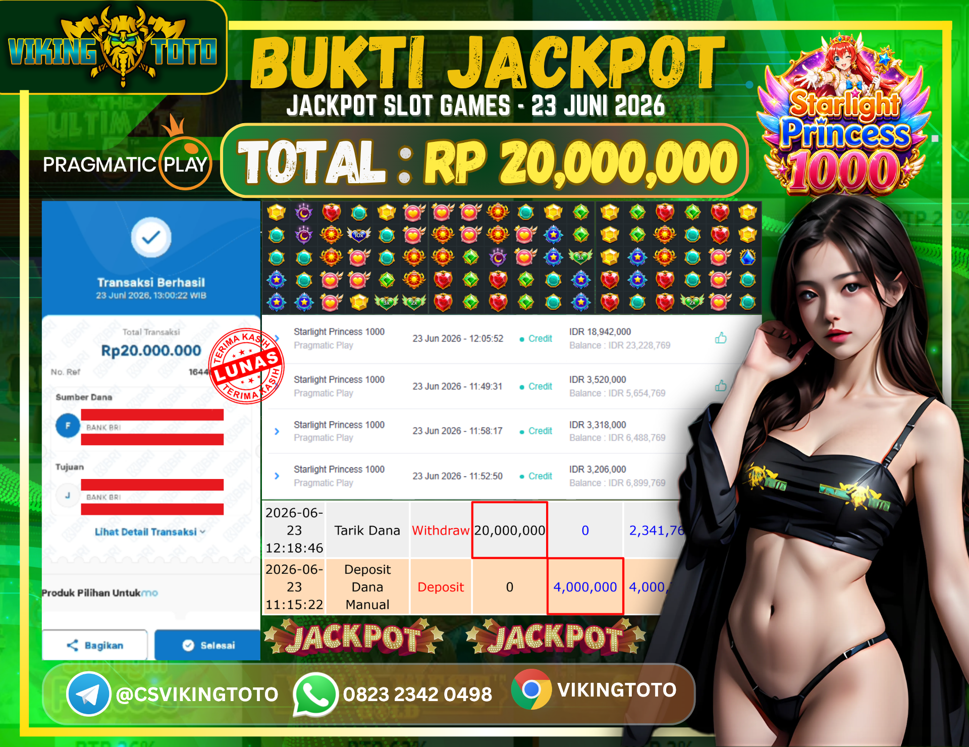 Bukti Jackpot Lunas VikingToto