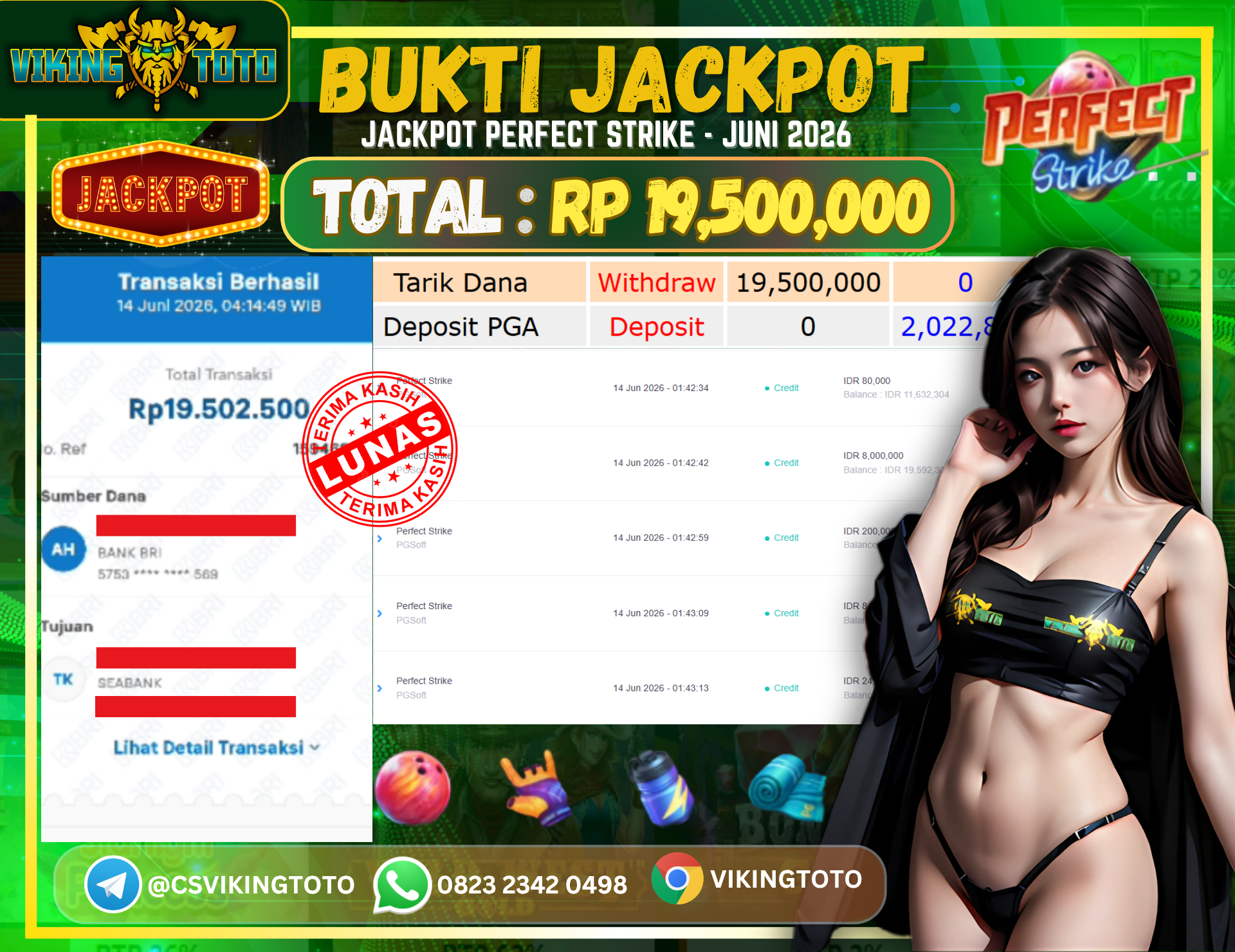 Bukti Jackpot Lunas VikingToto