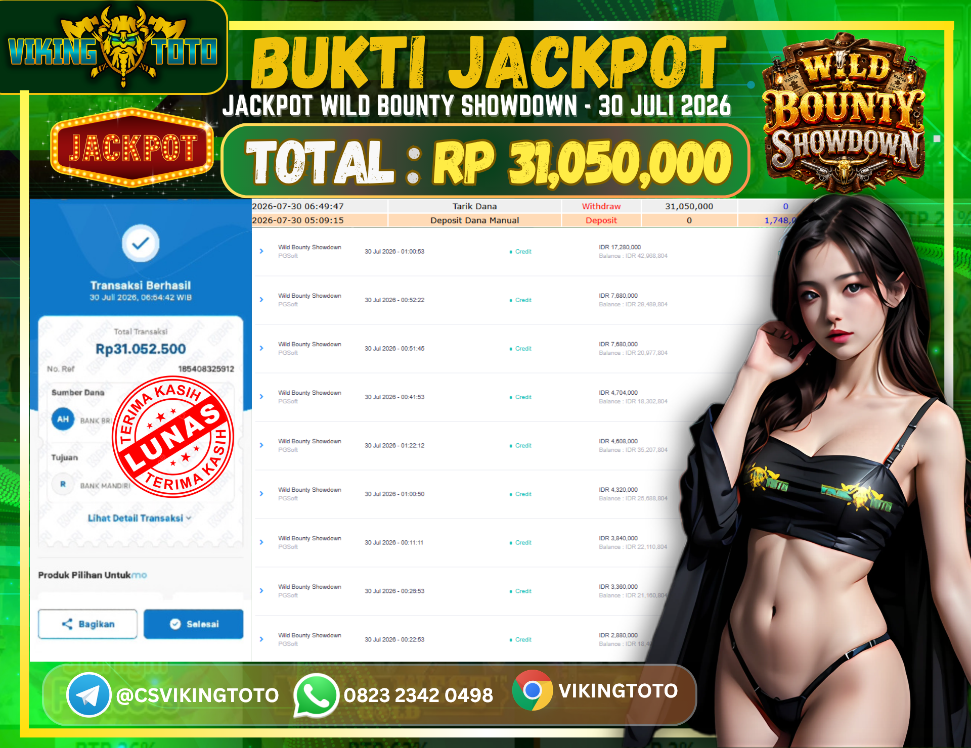 Bukti Jackpot Lunas VikingToto