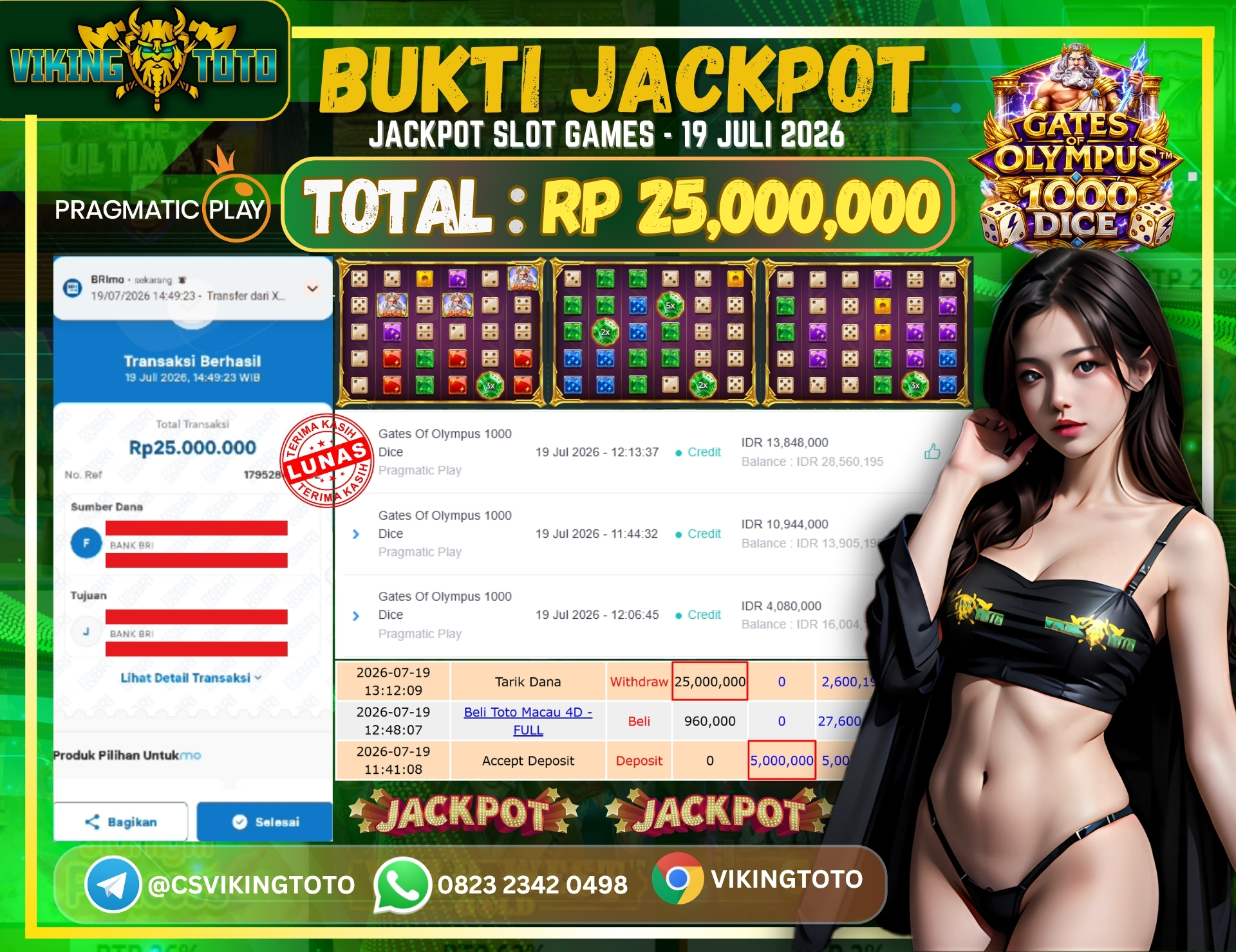 Bukti Jackpot Lunas VikingToto