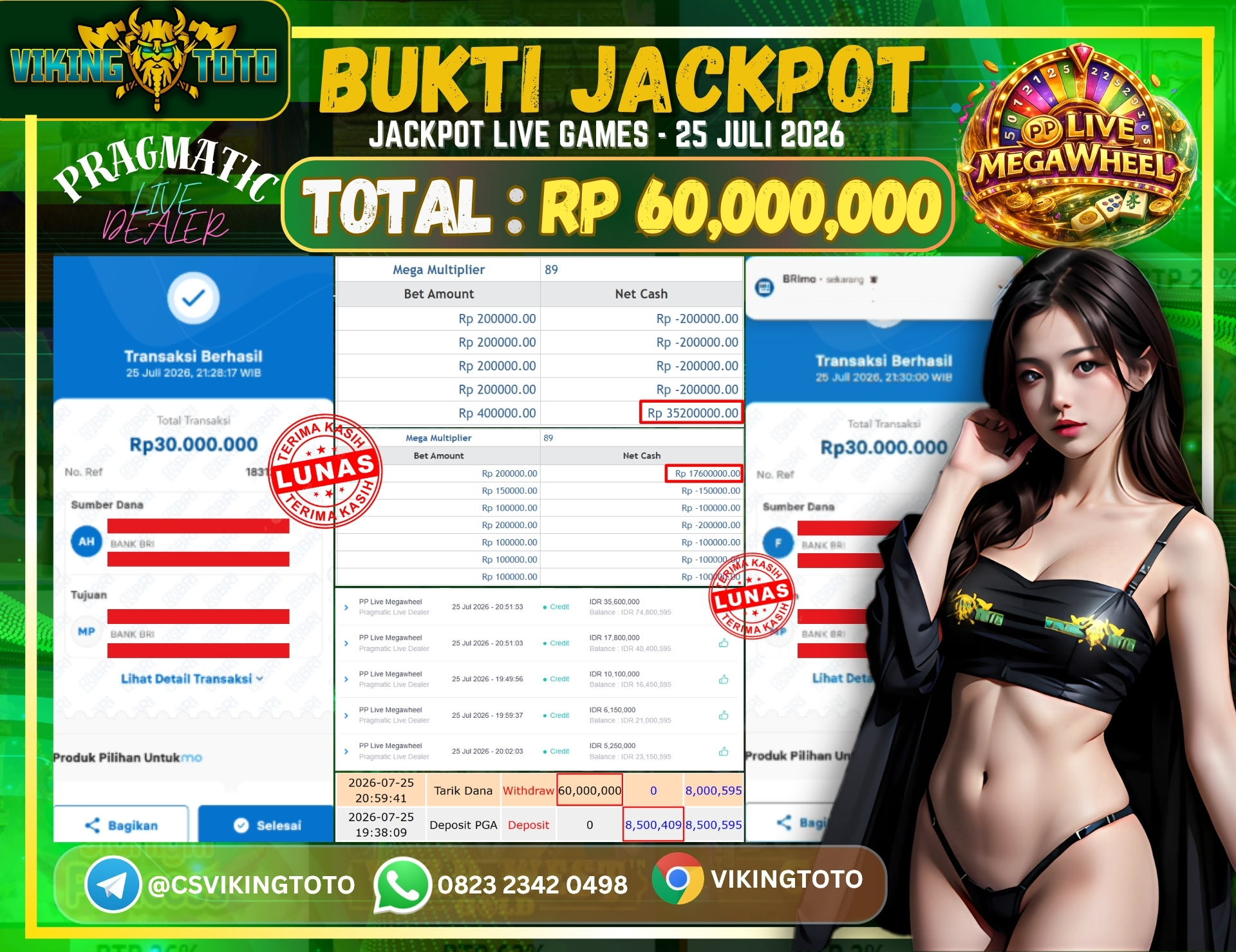 Bukti Jackpot Lunas VikingToto