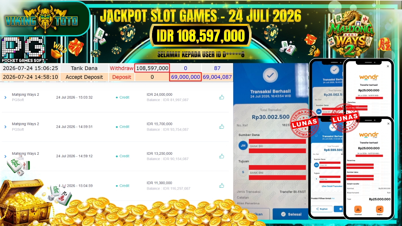 Bukti Jackpot Lunas VikingToto