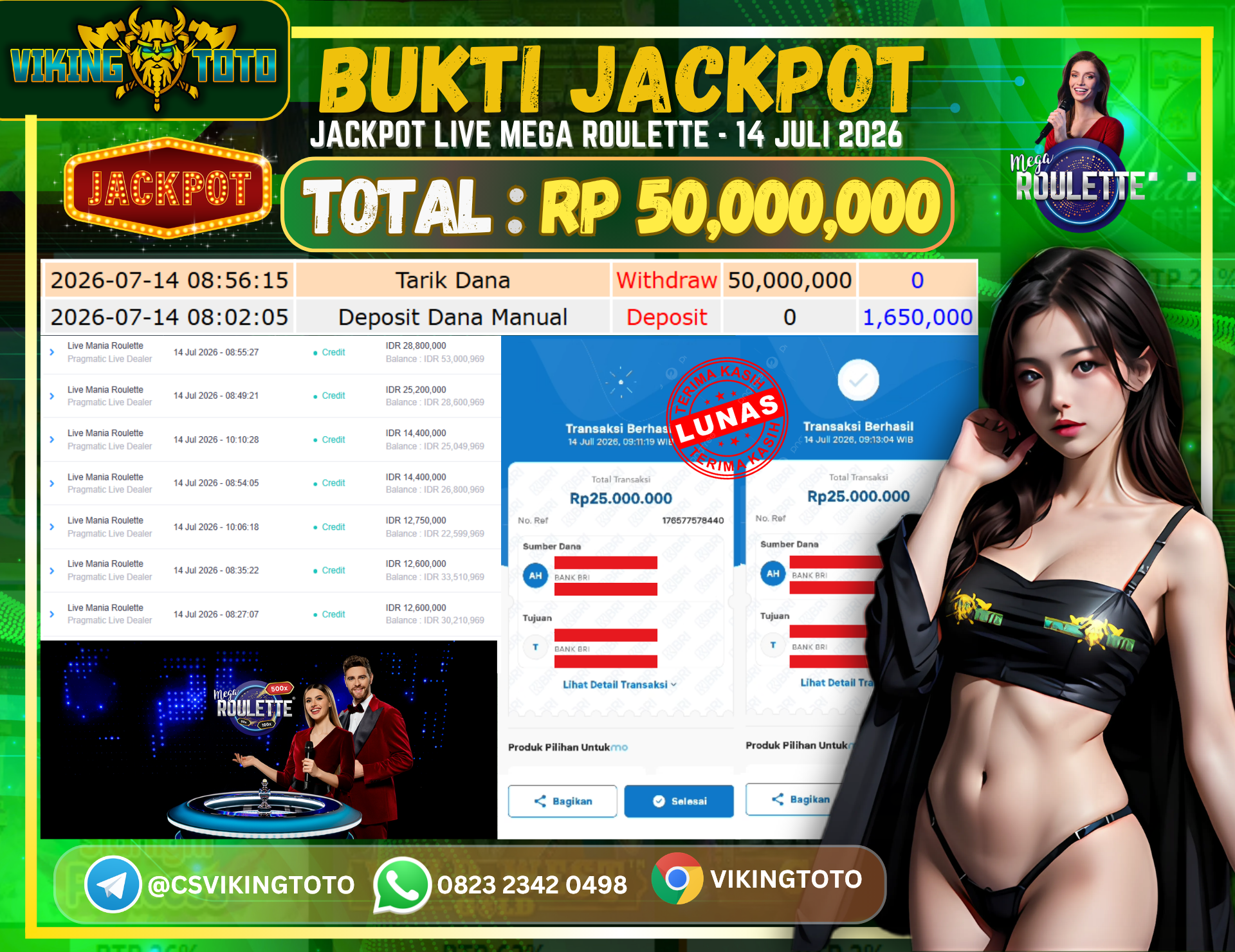 Bukti Jackpot Lunas VikingToto