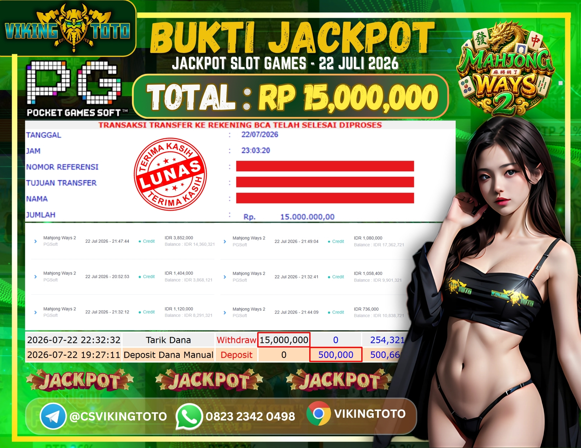 Bukti Jackpot Lunas VikingToto