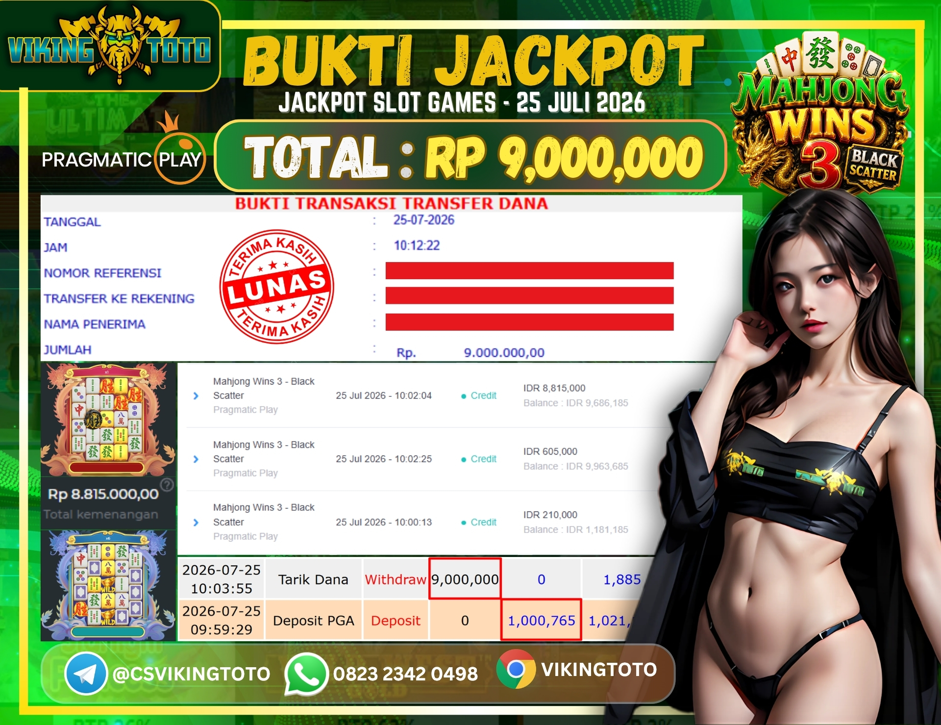 Bukti Jackpot Lunas VikingToto