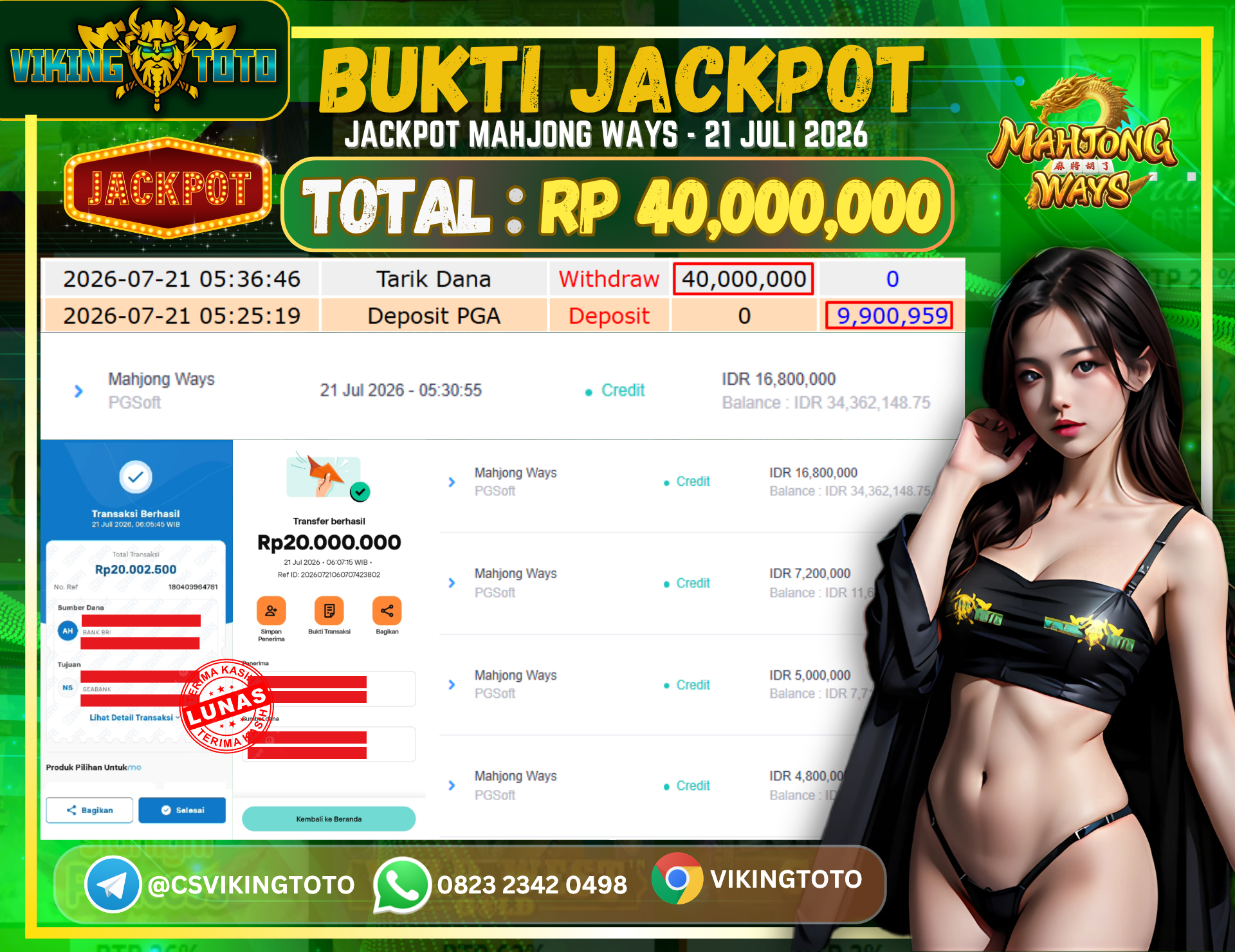Bukti Jackpot Lunas VikingToto
