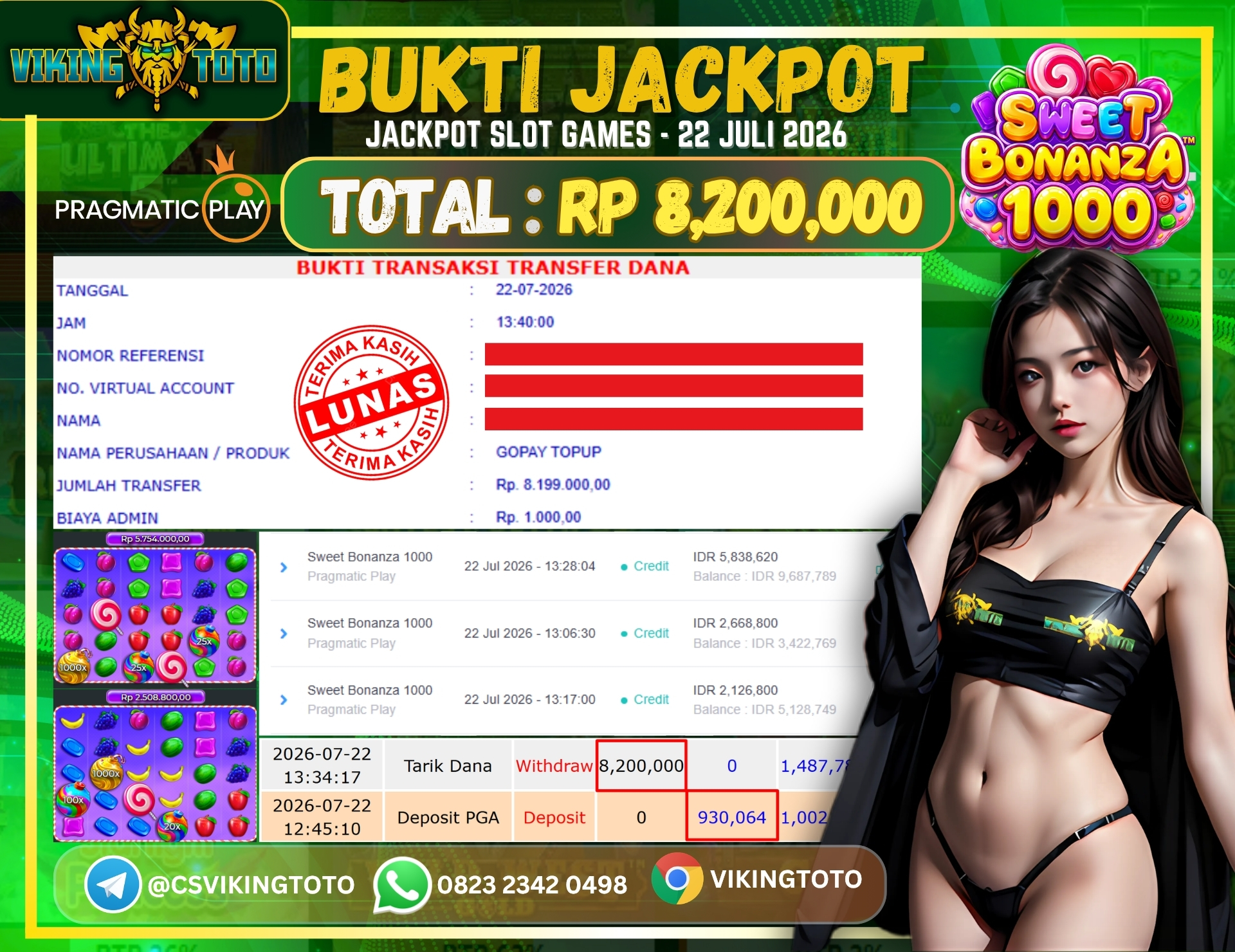 Bukti Jackpot Lunas VikingToto