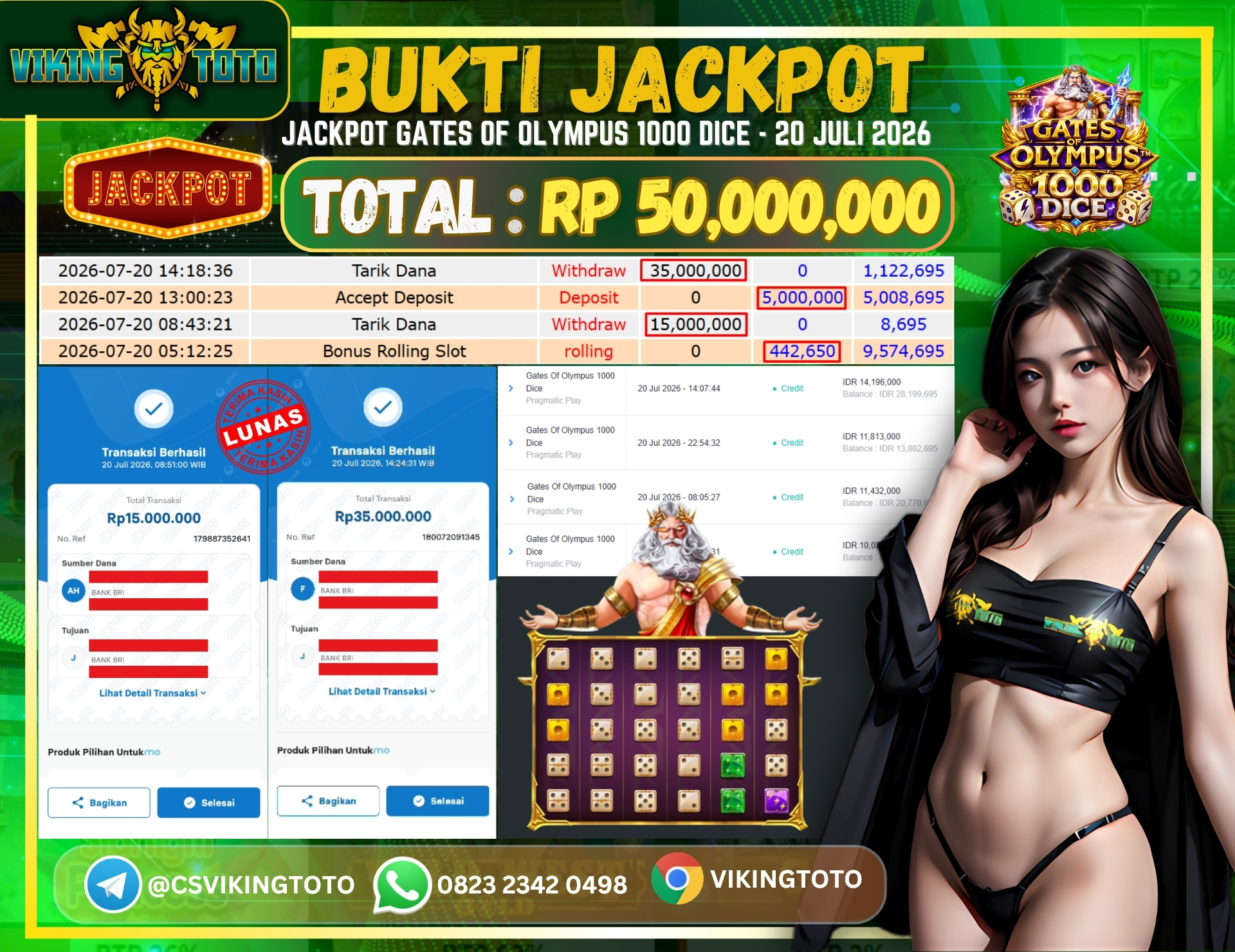 Bukti Jackpot Lunas VikingToto