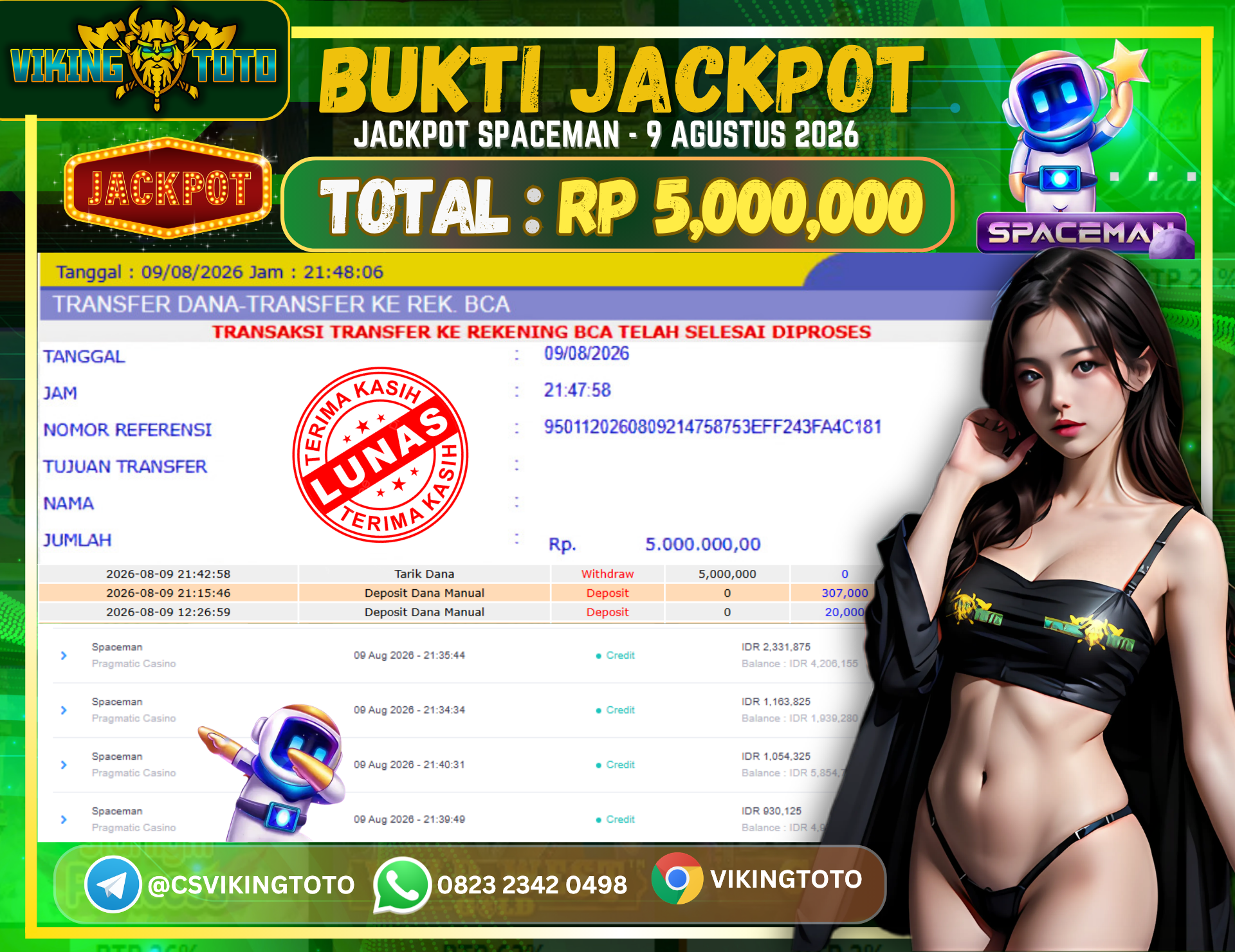 Bukti Jackpot Lunas VikingToto