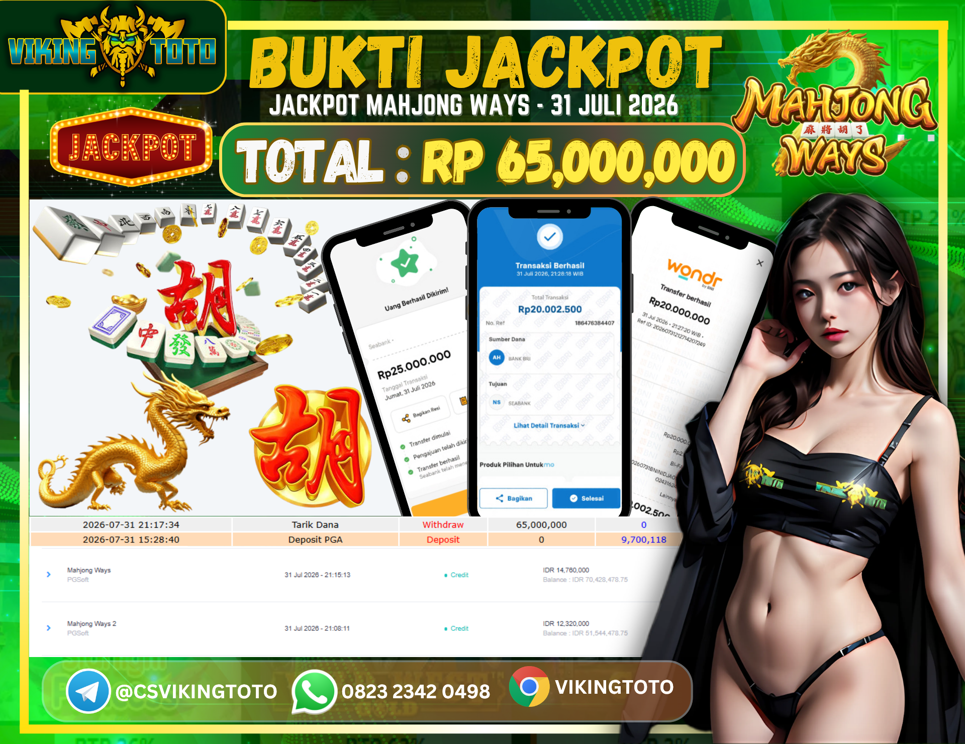 Bukti Jackpot Lunas VikingToto