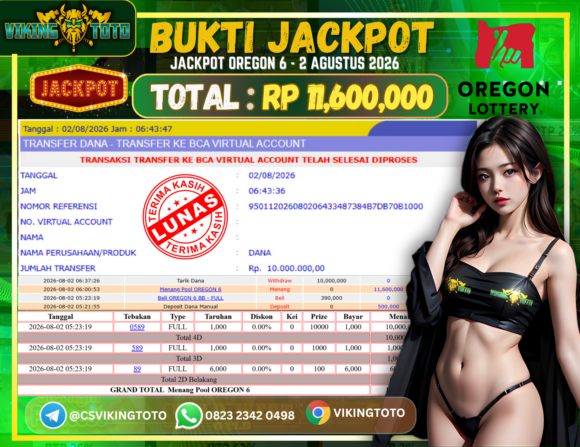 Bukti Jackpot Lunas VikingToto