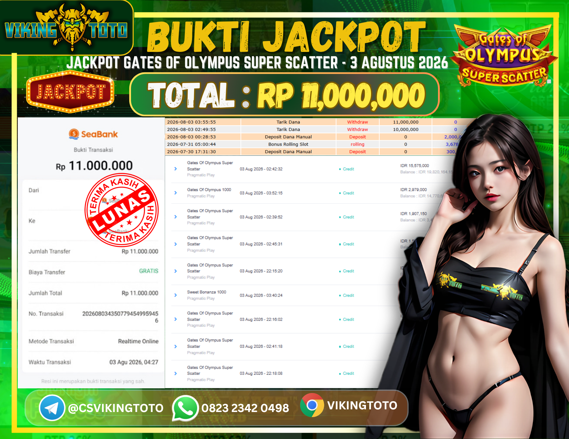 Bukti Jackpot Lunas VikingToto
