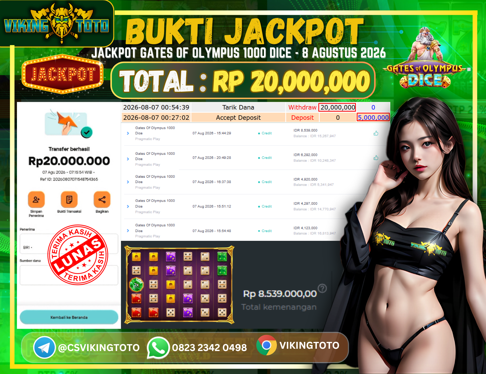 Bukti Jackpot Lunas VikingToto